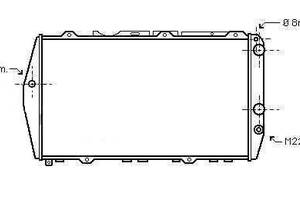 Радиатор охлаждения AUDI 100 (82-) Glyser 012019