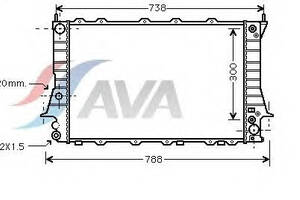 Радиатор охлаждения AUDI 100 (90-) Glyser 012082