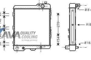Радіатор охолодження AUDI 80 (78-) Glyser 012038