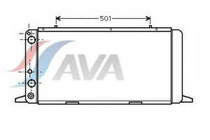 Радіатор охолодження AUDI 80(86-) Glyser 012026
