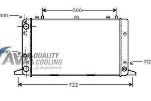 Радіатор охолодження AUDI 80 Glyser 012047 (1986-1996)