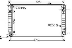 Радиатор охлаждения AUDI A8 Glyser 012252 (1998-2002)