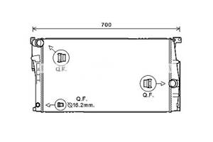 Радиатор охлаждения BMW 1F20/F21(11-) Glyser 022453