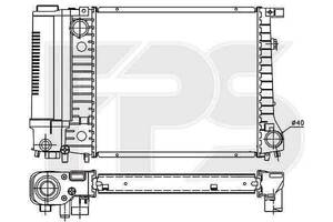 Радиатор охлаждения BMW 3 (E30) 1987-1991 FP 14 A15-X