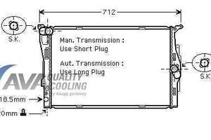 Радиатор охлаждения BMW 3E91 (05-) Glyser 022292