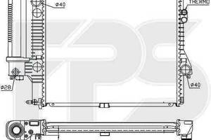 Радиатор охлаждения BMW 5 (E39) 1996-2003 FP 14 A42-P