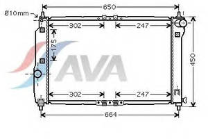 Радиатор охлаждения CHEVROLET (EUR) Aveo (05-) Glyser 062067