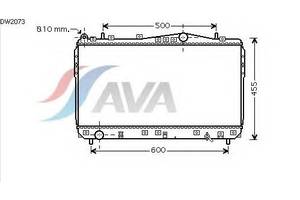 Радиатор охлаждения CHEVROLET(EUR) Lacetti(04-) Glyser 062073