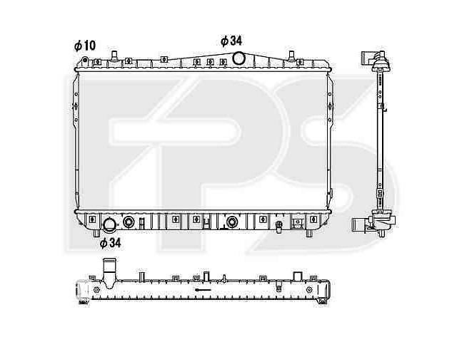 Радиатор охлаждения CHEVROLET LACETTI 2003-2013 SDN / KOMBI FP 17 A782-P