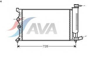Радіатор охолодження CITROEN Xantia(93-) Glyser 042104