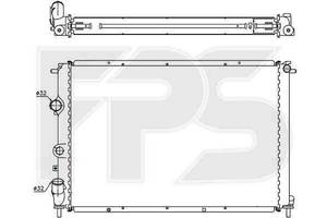 Радиатор охлаждения Dacia / Renault (NRF) FP 56 A1134-X