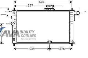 Радіатор охолодження DAEWOO Nexia Glyser 062001 (1994-1998)
