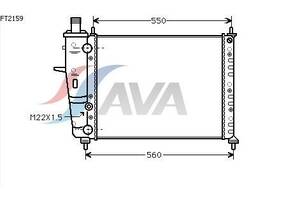 Радиатор охлаждения FIAT Brava(95-) Glyser 092159