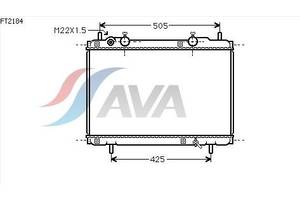 Радиатор охлаждения FIAT Brava(95-) Glyser 092184