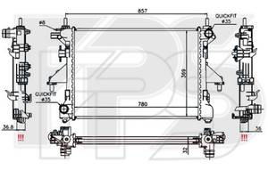 Радиатор охлаждения Fiat Ducato, Citroen Jumper, Peugeot Boxer (06-14) МКПП, без конд. (NRF) FP 54 A1226-X