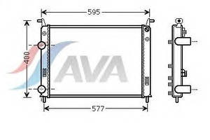 Радиатор охлаждения FIAT PalioWeekend(96-) Glyser 092370