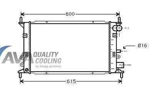 Радиатор охлаждения FORD EscortV(90-) Glyser 102148