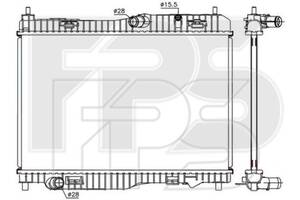 Радиатор охлаждения Ford Fiesta VI (09-17) АКПП (Koyorad) FP 28 A259-X