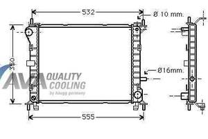 Радиатор охлаждения FORD Focus I (98-) Glyser 102263