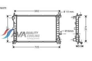 Радиатор охлаждения FORD Focus I (98-) Glyser 102379