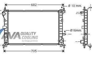 Радиатор охлаждения FORD FocusI(98-) Glyser 102264