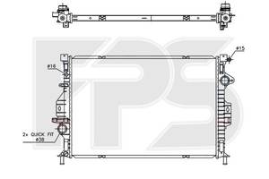 Радиатор охлаждения Ford Kuga (13-16) АКПП (Nissens) FP 28 A104-X