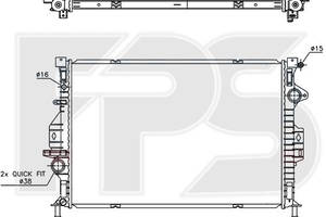 Радіатор охолодження Ford Kuga (13-16) АКПП (Nissens) FP 28 A104-X