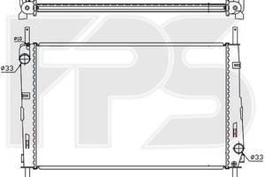 Радиатор охлаждения Ford Mondeo III (01-07) (NRF) FP 28 A190-X