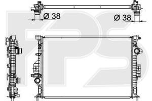 Радиатор охлаждения Ford Mondeo IV, S-Max, Volvo CX60 + АКПП (NRF) FP 28 A255-X