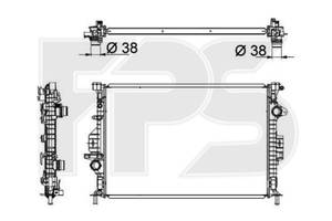 Радиатор охлаждения Ford Mondeo IV, S-Max, Volvo CX60 + АКПП (NRF) FP 28 A255