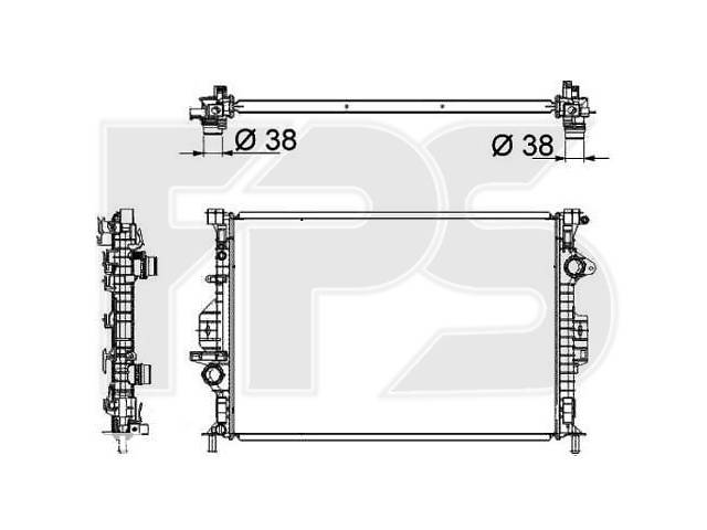 Радиатор охлаждения Ford Mondeo IV, S-Max, Volvo CX60 + АКПП (NRF) FP 28 A255