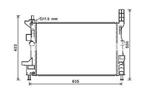 Радиатор охлаждения FORD TransitConnect(13-) Glyser 102578