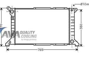 Радиатор охлаждения FORD TransitV(94-) Glyser 102204