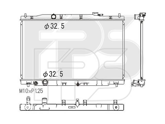 Радиатор охлаждения Honda CR-V IV (12-17) 2.4 бенз. (Nissens) FP 30 A140-X
