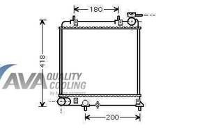 Радиатор охлаждения HYUNDAI AccentII(99-) Glyser 122085