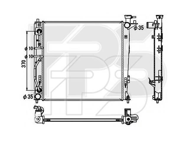 Радиатор охлаждения Hyundai ix35 (10-15), Kia Sportage (10-15) - 2.0 CRDi - Чехия Halla Sustem (AVA) FP 32 A88-X