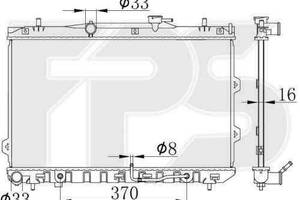 Радиатор охлаждения KIA CERATO 2004-2006 FP 40 A1435-X