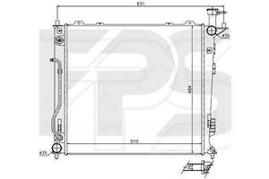 Радиатор охлаждения Kia (Nissens) FP 40 A939-X