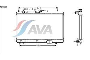 Радиатор охлаждения MAZDA 323 BG (89-) Glyser 202095