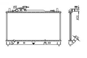 Радіатор охолодження MAZDA 6 Glyser 202228 (2007-2013)