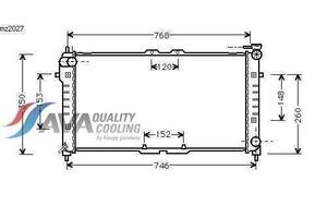 Радиатор охлаждения MAZDA 626 GE (91-) Glyser 202027