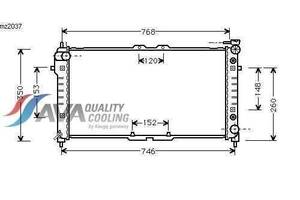Радиатор охлаждения MAZDA 626 GE (91-) Glyser 202037