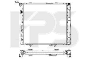 Радиатор охлаждения MERCEDES 124 1984-1996 (E-CLASS) FP 46 A1192-X