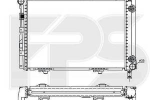 Радиатор охлаждения MERCEDES 124 1984-1996 (E-CLASS) FP 46 A214-X