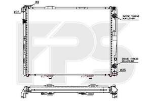Радиатор охлаждения MERCEDES 124 1984-1996 (E-CLASS) FP 46 A992-X