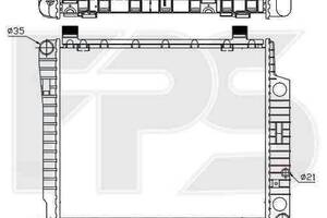 Радиатор охлаждения MERCEDES 202 1993-2000 (C-CLASS) FP 46 A225-X