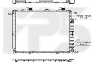 Радиатор охлаждения MERCEDES 210 1995-1999 (E-CLASS) FP 46 A233