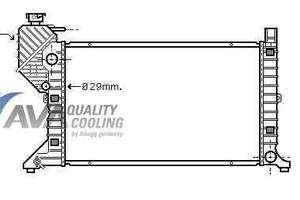 Радиатор охлаждения MERCEDES Sprinter(95-) Glyser 212300