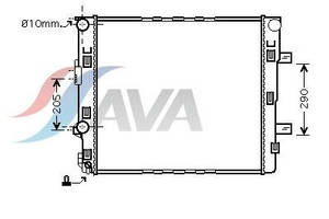 Радіатор охолодження MERCEDES Vario T2 (96-) Glyser 212405