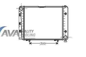 Радіатор охолодження MERCEDES W124(84-) Glyser 212066